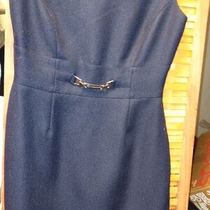 Tahari ASL Blue Strapless Sheath Mini Dress